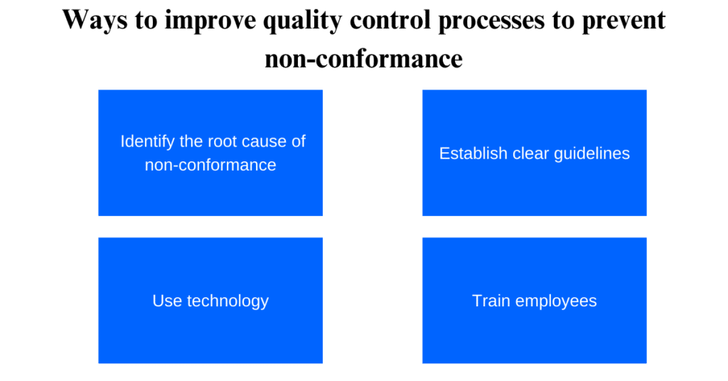 Ways to improve quality control processes to prevent non-conformance